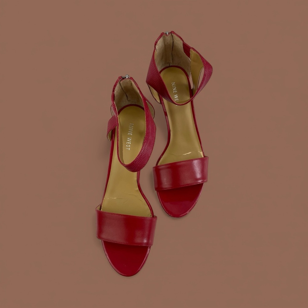Nine West Vibrant Red Heels